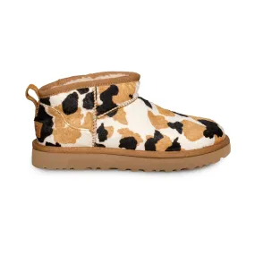 Women's Chestnut Cow Print UGG Classic Ultra Mini Boots - Shop Now!