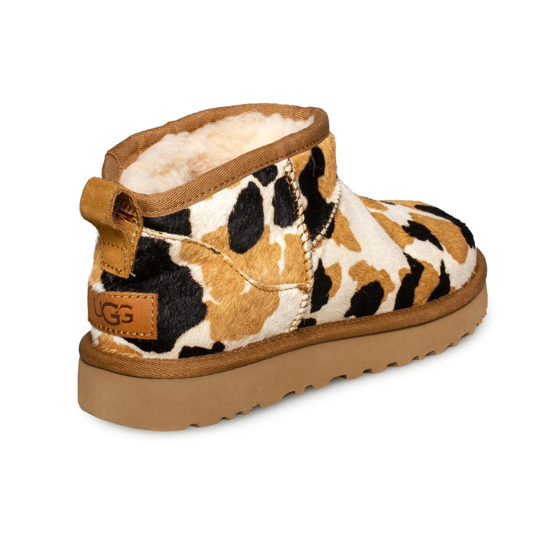 Women's Chestnut Cow Print UGG Classic Ultra Mini Boots - Shop Now!